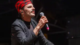 Rodrigo Cuevas, ayer, durante su concierto en el Jardín de Invierno