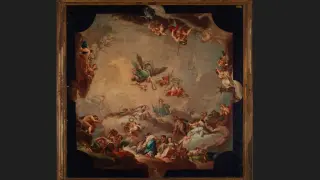 Boceto de techo para el 'Salón de los Espejos' del Palacio Real de la Granja del rey Carlos III de Francisco Bayeu