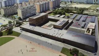 Recreación de cómo será el nuevo Cuartel de la Guardia Civil de Zaragoza. Gsc.1