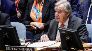 Declaraciones de Antonio Guterres sobre Israel USA UNITED NATIONS ISRAEL PALESTINIANS GAZA CONFLICT