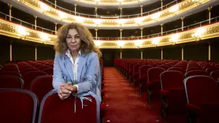 Lolita Flores, este miércoles 25 de octubre, en la platea del Teatro Principal de Zaragoza.