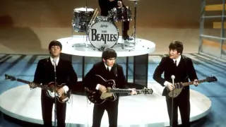 Paul McCartney, George Harrison y John Lennon. Ringo Starr, en Nueva York el 9 de febrero de 1964