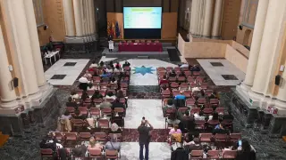 Una de las sesiones de la sexta jornada sobre Juego Responsable en Aragón celebrada en la Sala de la Corona del Pignatelli