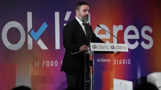 El líder de Vox, Santiago Abascal interviene en el foro económico Ok líderes