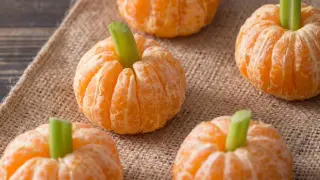 Mandarinas en forma de calabaza