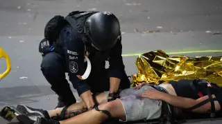 Simulacro de atentado en Barcelona