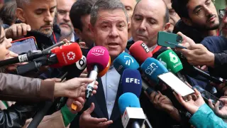 García Page a su llegada este sábado al Comité Federal del PSOE.