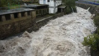 Imágenes de la riada en Canfranc.