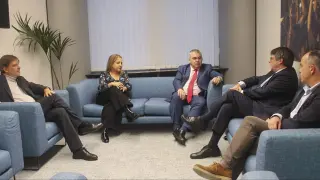 Reunión del número tres del PSOE, Santos Cerdán, con Puigdemont en Bruselas.