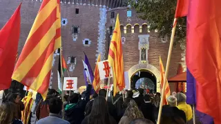ERC, Junts y CUP se manifiestan en Perpignan (Francia) por la Diada de la Catalunya Nord..@CUPNACIONAL..04/11/2023[[[EP]]]
