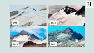Ruptura en dos del glaciar de Monte Perdido