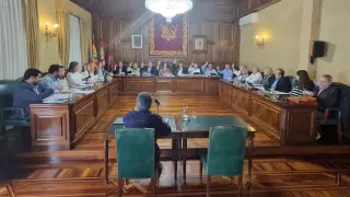 Pleno celebrado este lunes en el Ayuntamiento de Teruel.