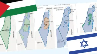 Cartela Mapa de Israel y Palestina cambio con los años gsc1