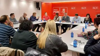 Imagen de la Comisión Ejecutiva del PSOE de la provincia de Huesca.