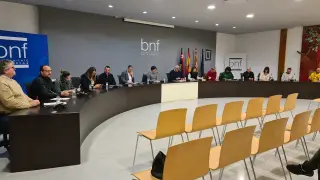 Pleno del Ayuntamiento de Binéfar, celebrado este lunes.