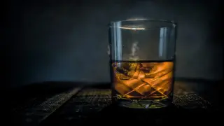 Imagen de archivo de un vaso de whisky