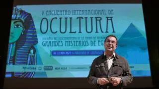 El escritor turolense Javier Sierra, hace un año, en la anterior edición de Ocultura.