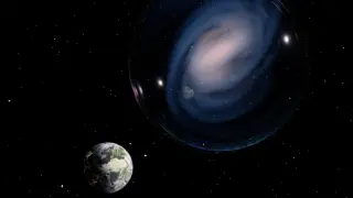 Recreación de la galaxia descubierta