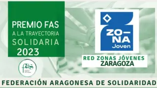 La Federación Aragonesa de Solidaridad (FAS) premia a la Red de Zonas Jóvenes