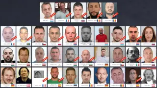 Algunos de los delincuentes buscados por Europol
