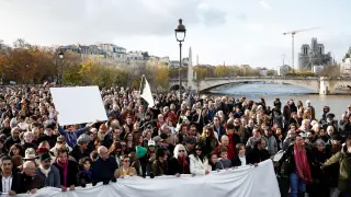 Manifestación de este domingo en París