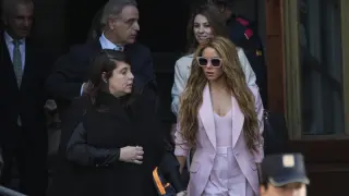 La cantante Shakira a su llegada a la Audiencia de Barcelona para declarar por defraudar a Hacienda