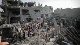 Imagen de destrucción de Gaza