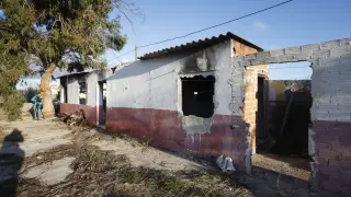 Incendio en una vivienda unifamiliar en Alfocea