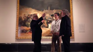 Ridley Scott y Joaquin Phoenix cierran su visita a España con una visita a los Goya del Museo del Prado.