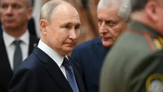 Russian President Vladimir Putin attends the Collective Security Treaty Organization (CSTO) summit in Minsk