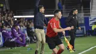 Antonio Hidalgo en el partido frente al Valladolid.