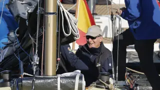 Juan Carlos ,I a bordo del Bribón