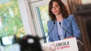 Isabel Díaz Ayuso, presidenta de la Comuidad de Madrid en el desayuno informativo organizado por el Círculo de Navarra