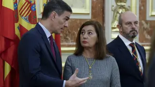 Pedro Sánchez y Francina Armengol.