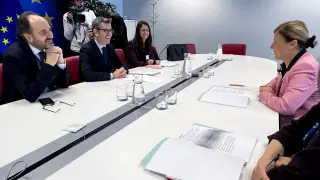 Bolaños explicó en Bruselas le ley de amnistía del Gobierno de Sánchez