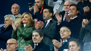 Pilar Alegría presencia el partido de España-Italia