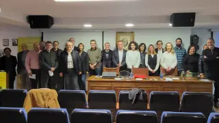 Participantes en el IX Encuentro Médico Occitania-Aragón celebrado en Huesca.