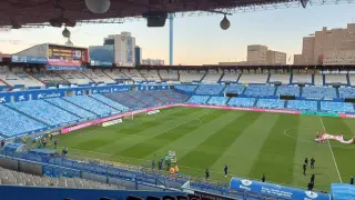 La Romareda, hora y media antes del partido de este sábado entre el Real Zaragoza y el Leganés.