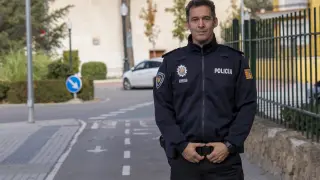 Javier Fuertes, policía local de Teruel que ha recibido en Madrid la Medalla de Oro de la Educación Vial en los VIII Premios Nacionales de Seguridad Vial