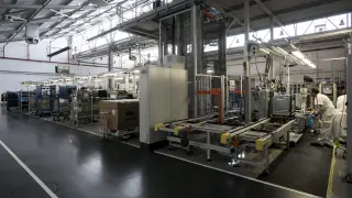 Imagen de 2018 de la fábrica de placas de inducción de BSH en Montañana (Zaragoza).