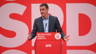 Sánchez interviene en el Congreso anual del Partido Socialdemócrata en Berlin