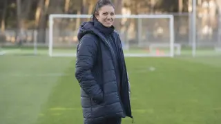 Verónica Rodríguez, entrenadora del primer equipo femenino de la SD Huesca y coordinadora deportiva de la sección.