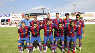 La visita del Barça B a Barbastro en 2008.