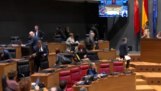 UPN abandona el pleno del Parlamento de Navarra por la moción en el Ayuntamiento