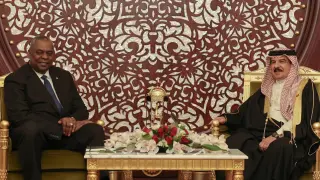 U.S. Secretary of Defense Austin meets Bahrain's King