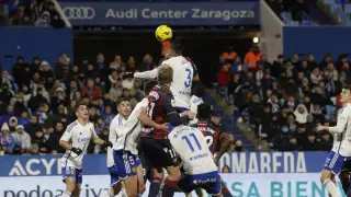 Partido Real Zaragoza-Levante, jornada 21 de Segunda División, en La Romareda