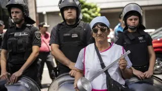 Protestas contra el presidente Milei en Argentina