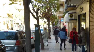 La avenida de Aragón de Alcañiz, una de las vías más concurridas de la ciudad bajoaragonesa.
