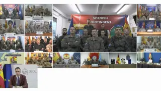 Sánchez mantiene una videoconferencia con las unidades españolas en misiones humanitarias