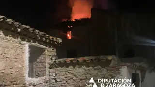 Incendio en Belmonte de Gracián el día de Nochebuena